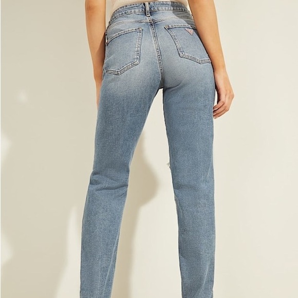 New GUESS Abrasion detail relaxed-fit denim Jeans SZ 27 - Picture 6 of 10